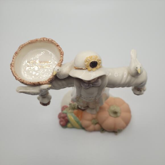Lenox Occasions Scarecrow Candle Stand Autumn Decor w/ Box Fall Thanksgiving - Picture 4 of 13